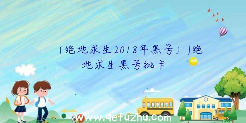 「绝地求生2018年黑号」|绝地求生黑号批卡